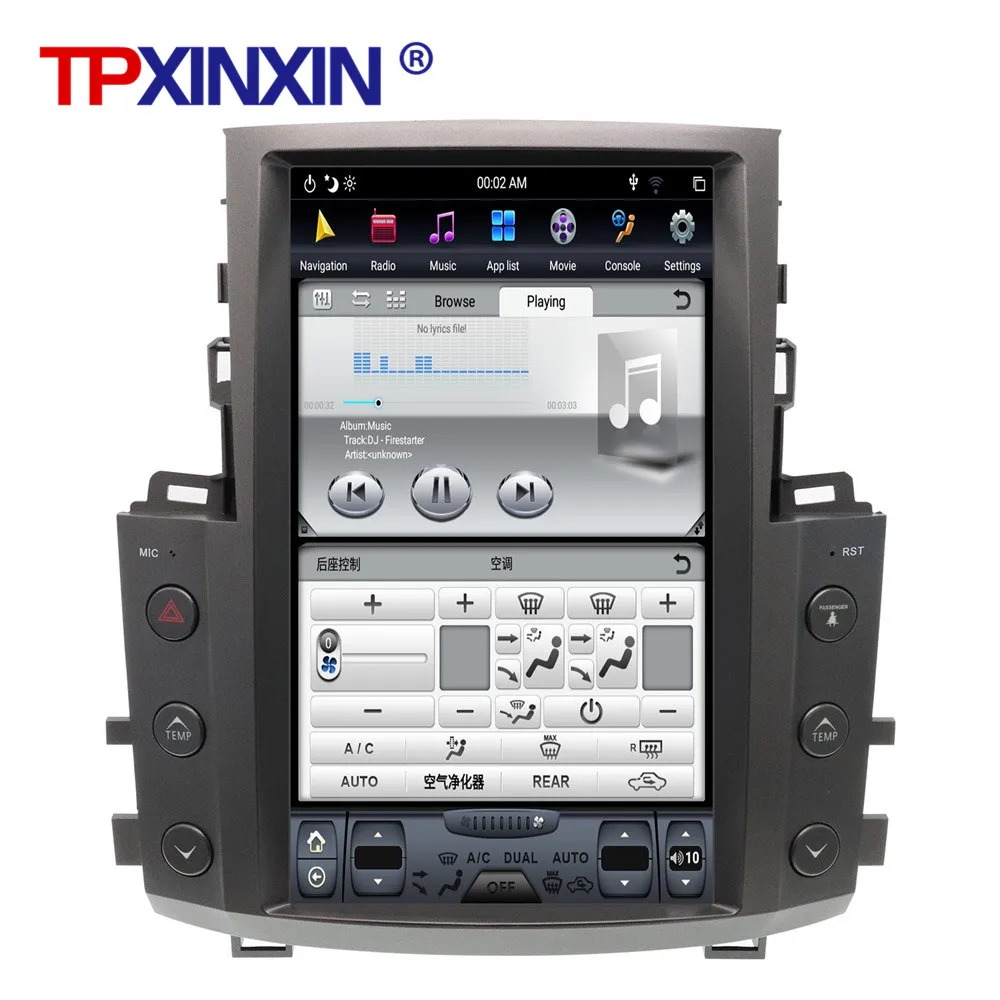 4+128G Pre Lexus LX570 2007 - PX6 Android Tesla Vertikálne Obrazovke Auto Stereo Rádio Multimediálny Prehrávač Videa GPS Navigácie