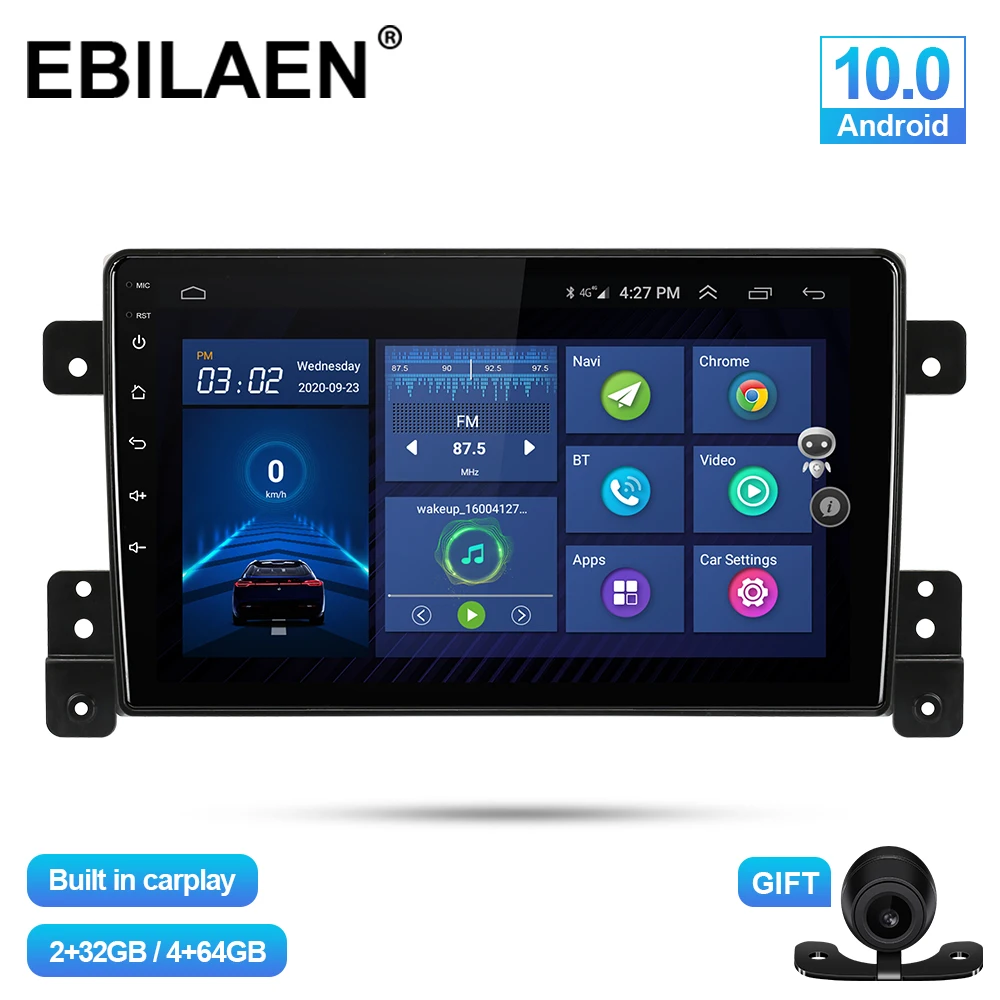 EBILAEN Auto Multimediálny Prehrávač Pre Suzuki Grand Vitara 3 2005 -Android 10.0 Autoradio s GPS Navigácie Rádio Headunit 4G WIFI