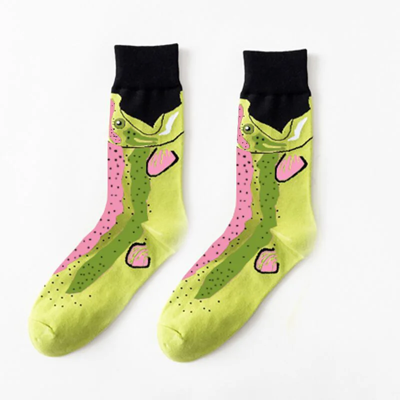 Novinky Ponožky Muži Ženy Unisex Harajuku Hip Hop Šťastný Pruhované Ponožky Shark Krokodíla Zebra Zviera Tlače Zábavné Umenie Ponožky Soks