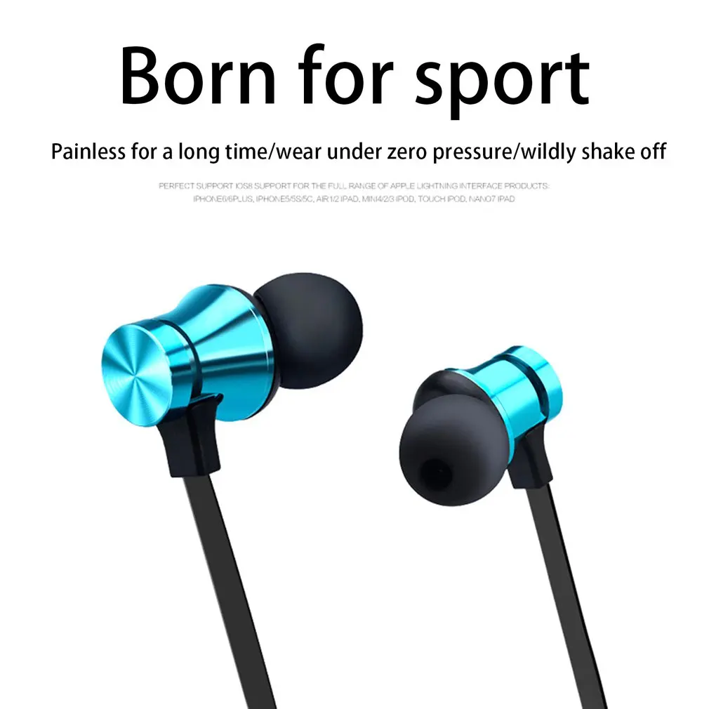 Športové Bluetooth-kompatibilné Bezdrôtové Slúchadlá Magnetické Headset S Mikrofónom Aktívnym Potlačením Hluku Headset Pre Telefóny, Hudobné Basy