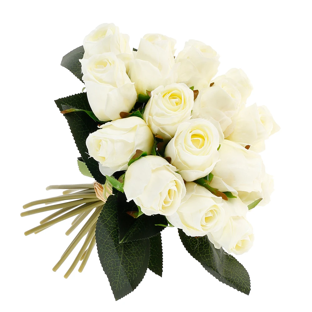 18pcs Umelé Ruže, Kvety Romantické Svadobné Kytice, Kvety Krásne Farby Home Party Dekorácie Stola Hlavy Ruže Kytice