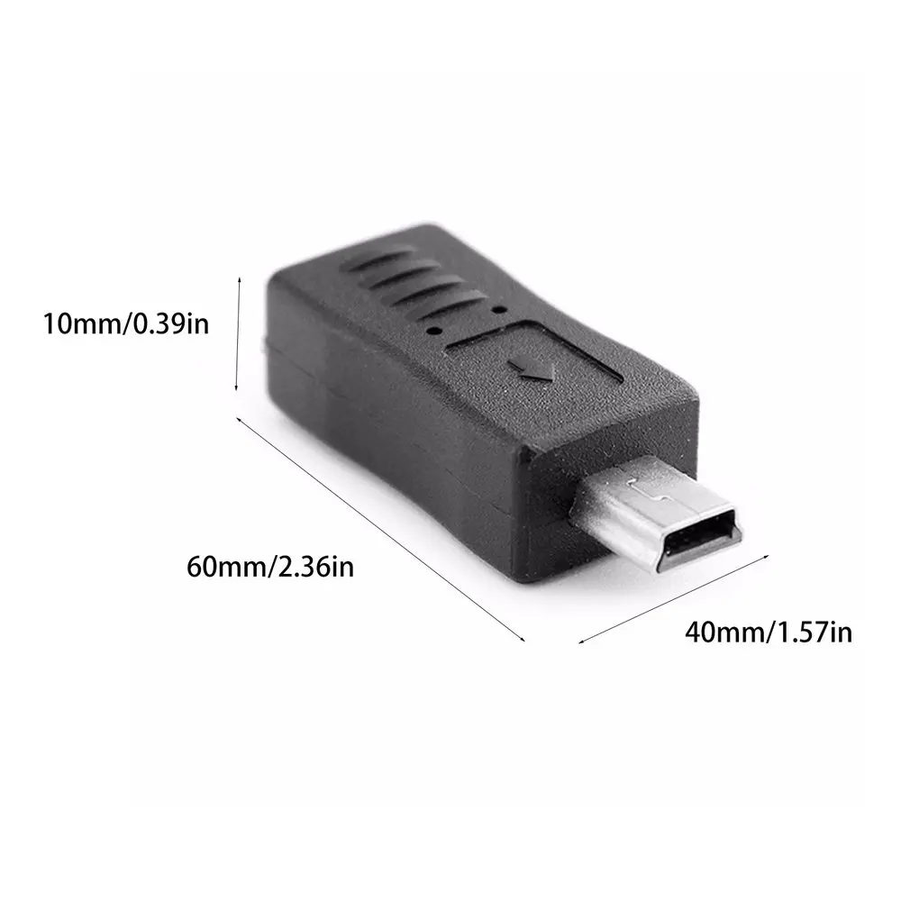 2ks Čierna, Micro USB Samicu na Mini USB Muž Adaptér Nabíjačky Converter Adaptér Drop Shipping