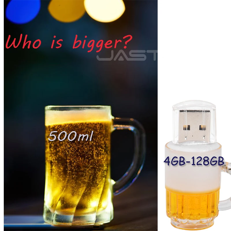 JASTER plastové špeciálne pivo hrnček model usb 2.0 flash drive kl ' úč 8 gb 16 gb 32 gb, 64 GB memory stick pero disk USB palcom jednotku