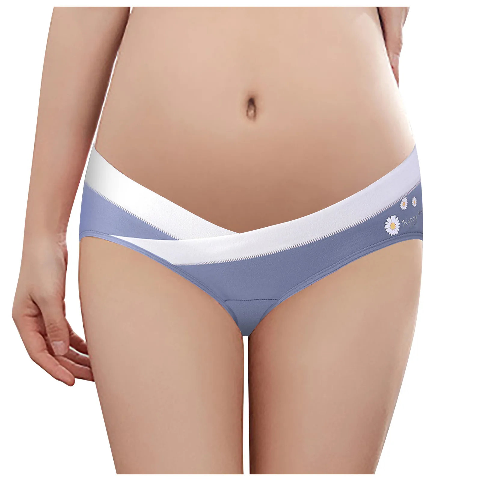 Bavlnené Nohavičky Ženy Pohodlné Underwears Nízkym pásom V-typu solid farba priedušná spodky pred a po tehotenstve