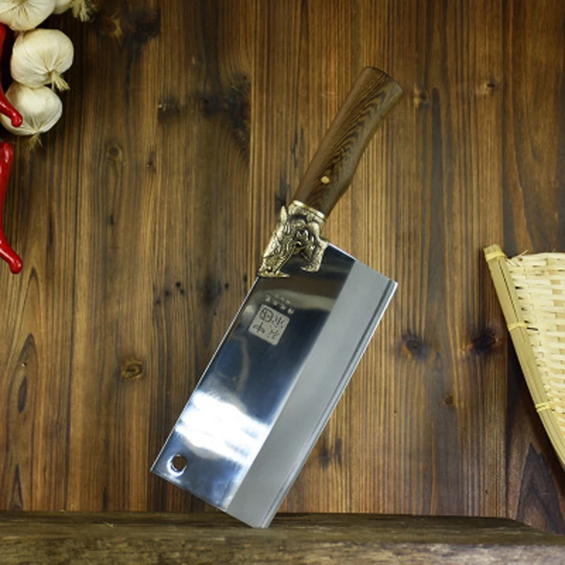 Kosti chopper domácnosti ostré chopper dvojaký účel nôž Longquan ručne kované kuchynský nôž na mäso nôž kuchársky nôž