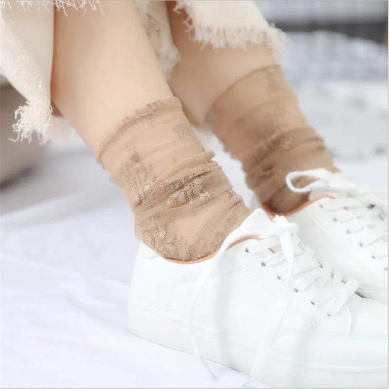 Nové Čipky dámske Ponožky Ultra-tenké Japonský Pilot Pančuchy na Jar a v Lete Nové dámske Pančuchy Víla Oka Ponožky Sexy