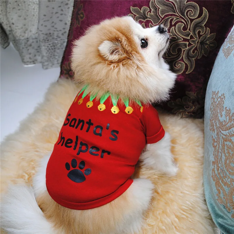Mäkké Útulný Vianočný Kostým Krátky Rukáv Malé Psie Oblečenie, Tričko Šteňa Príslušenstvo, Domáce Zvieratá Sveter Zime Teplé Coral Fleece Trvanlivé