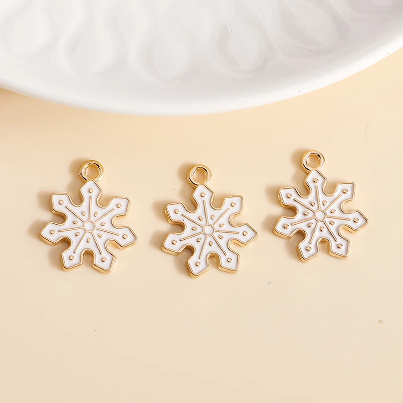 10pcs 16*19 mm Skloviny Snowflake zobrazili kľúčové tlačidlá pre Náramky, Prívesky, Náušnice, Takže HOBBY Ručné Remeselné Príslušenstvo Šperky