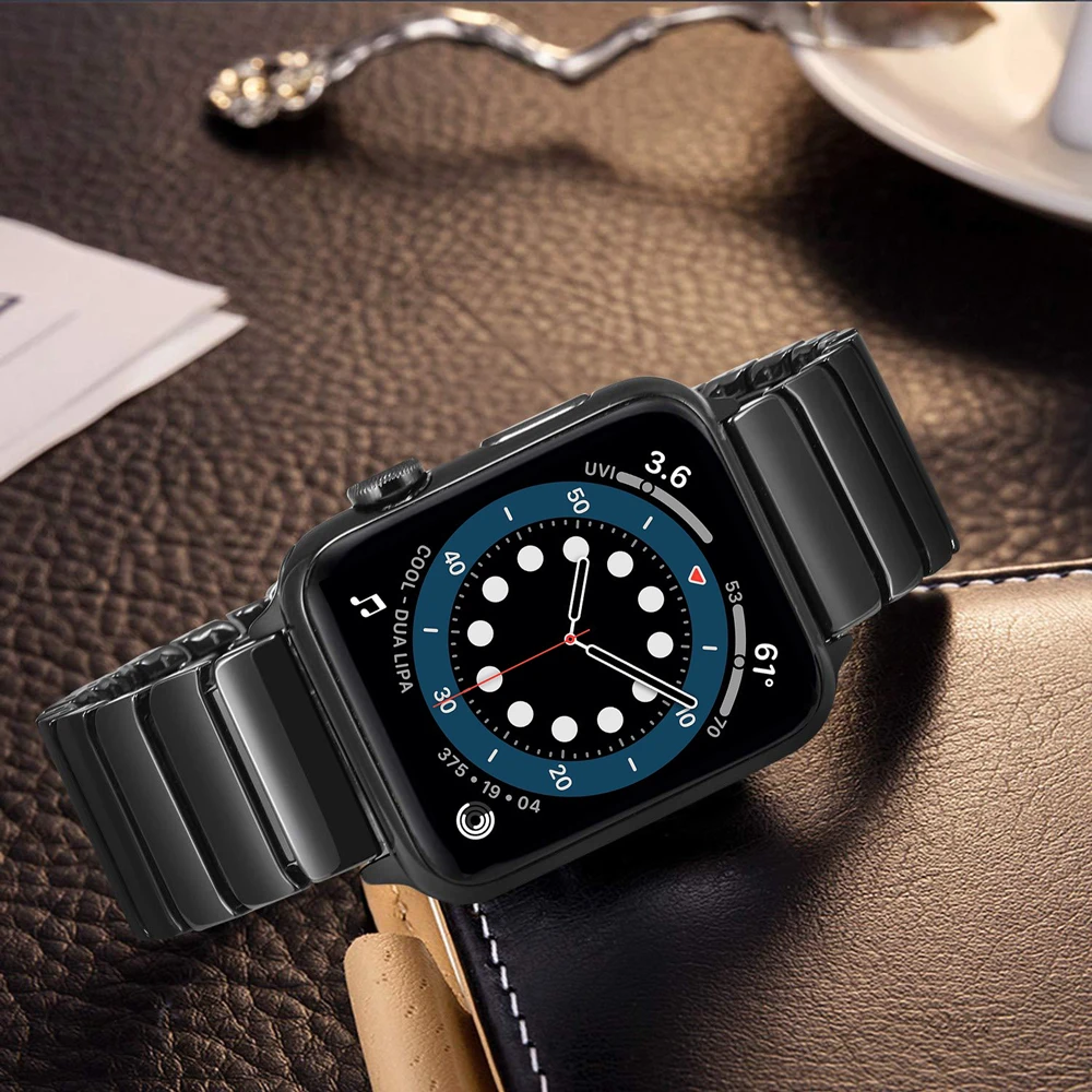 Pre apple hodinky 6 se prípade + kapela 44 mm 40 mm luxusné Keramické popruh + sklo screen protector prípadoch pre iwatch se 6 5 4 3 42mm 38mm