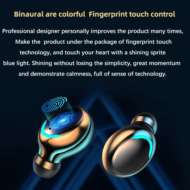 Bezdrôtové Headphoes 5.0 bluetooth Slúchadlá TWS Odtlačkov prstov Touch Slúchadlá HiFI Stereo In-ear Slúchadlá S Mikrofónom Plnenie Prípade