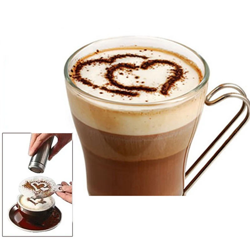 Káva Blany Chuť Kávy Tlač Model Pena Spray Tortu Blany Kávy Kreslenie Cappuccino Formy Práškový Sito Coffeeware